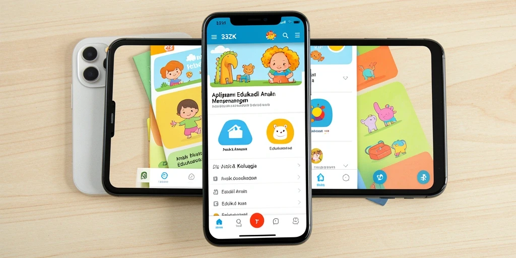 Tampilan antarmuka aplikasi Edukasi Anak 33ZK yang interaktif.