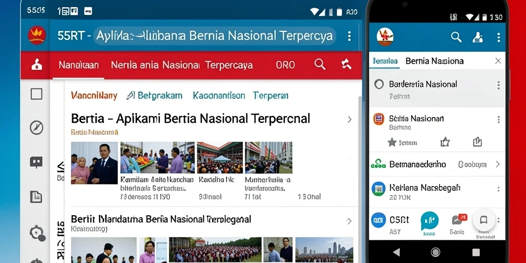 Antarmuka aplikasi 55RT yang sederhana dan informatif.