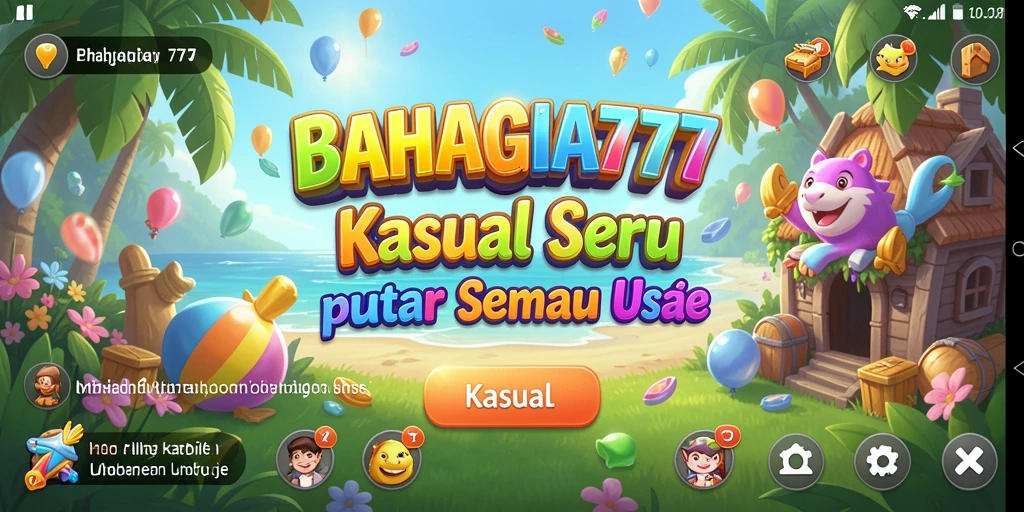 Tampilan antarmuka menarik dari game Kasual BAHAGIA777.