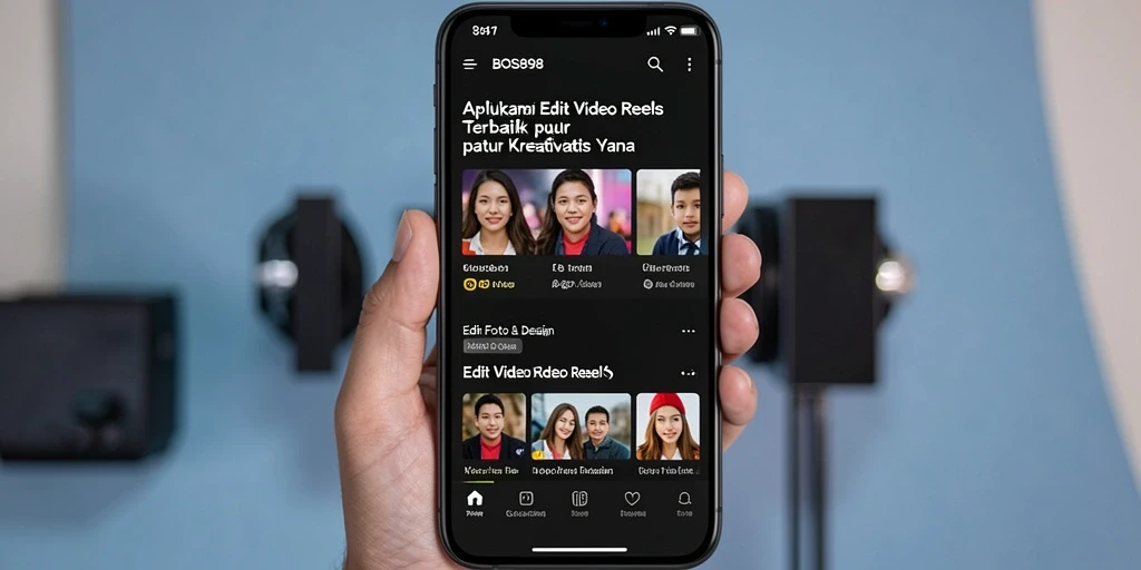 Antarmuka BOS898 yang user-friendly untuk Edit Video Reels.