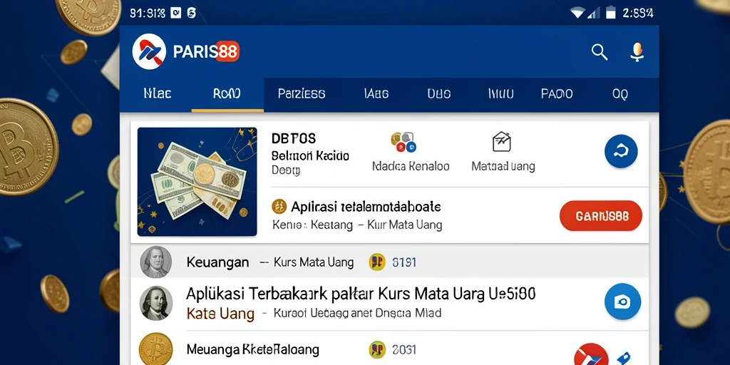 Antarmuka PARIS88 menampilkan grafik dan kurs mata uang secara jelas.