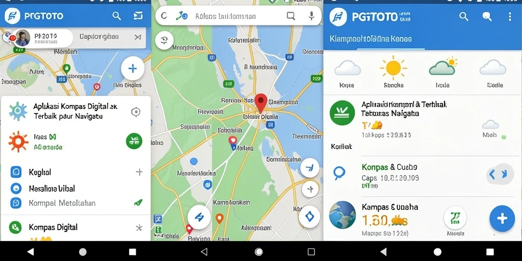 Tampilan antarmuka PGTOTO menampilkan fungsi kompas digital yang intuitif.