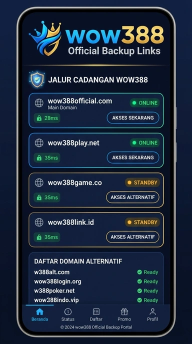 Tampilan link alternatif wow388
